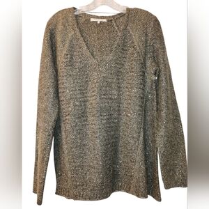 Gerard Darel Metallic V-Neck Knit Sweater 3